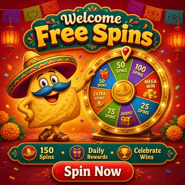 El Mariachi fa girare la ruota dei premi dorata a Casinacho per la celebrazione dei giri gratis